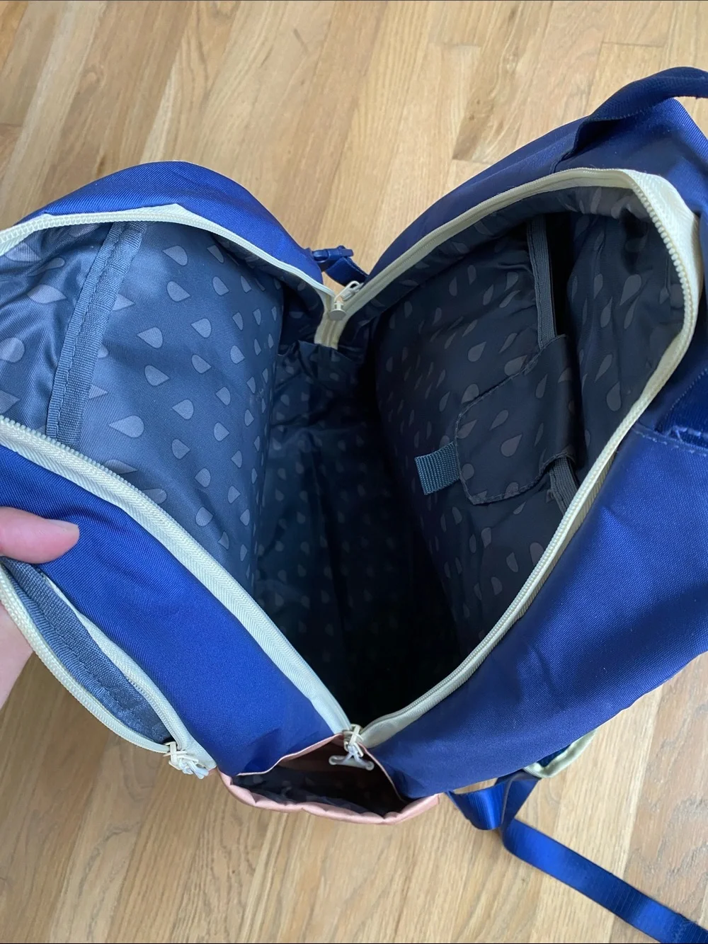Simple Modern Navy and Blush Two-Tone Kids Backpack